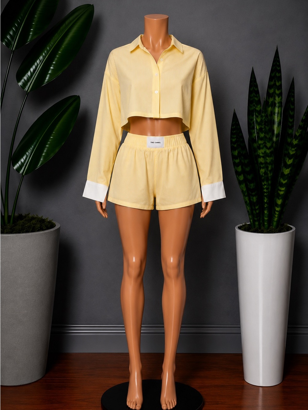 Yellow Athletic Lounge Shorts - Lightweight Women's Pull-On
